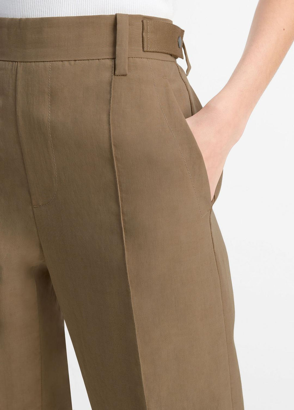 VINCE | Utility Tab-Detail Pull-On Pant in Pants & Shorts - TAPENADE
