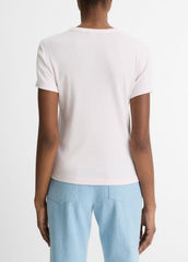 VINCE | Pima Cotton-Blend '90s Shrunken T-Shirt in Shirts & Tees - BALLET