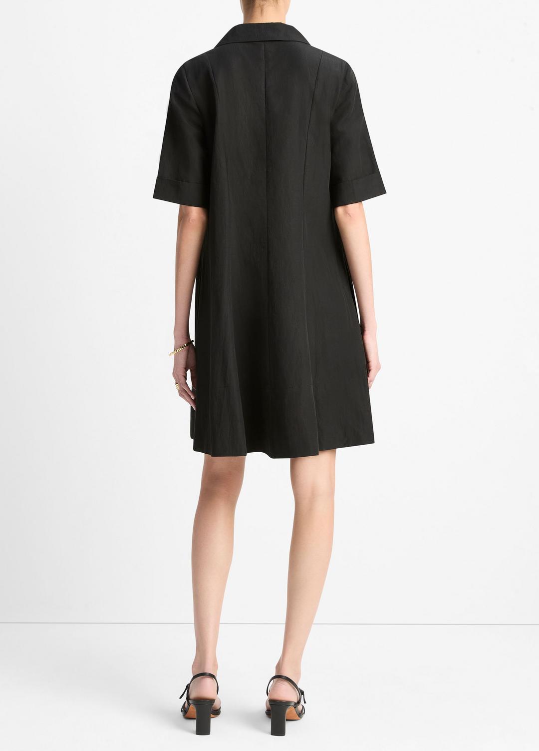 VINCE | A-Line Short Dress in Dresses & Skirts - BLACK
