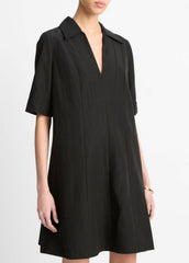 VINCE | A-Line Short Dress in Dresses & Skirts - BLACK