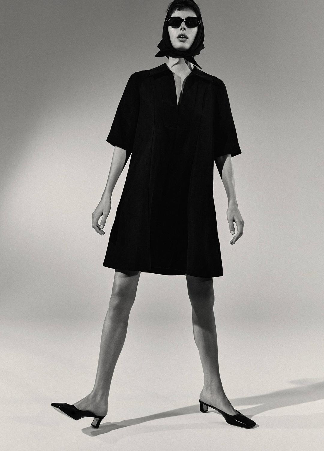 VINCE | A-Line Short Dress in Dresses & Skirts - BLACK