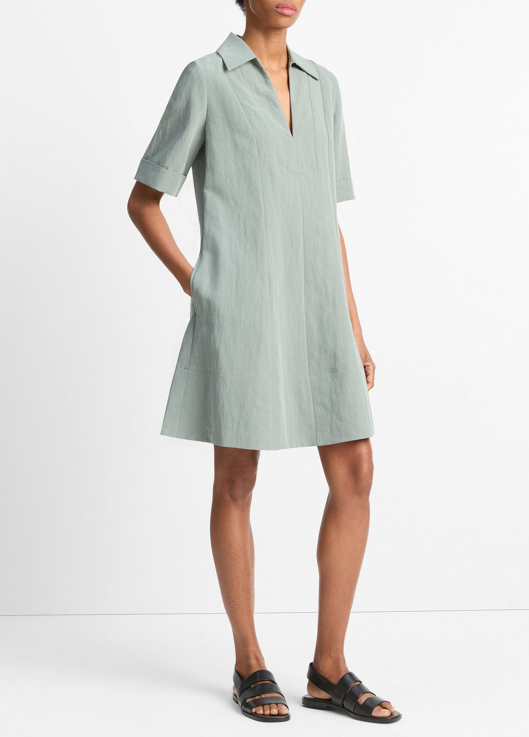 VINCE | A-Line Short Dress in Dresses & Skirts - CLAY SAGE