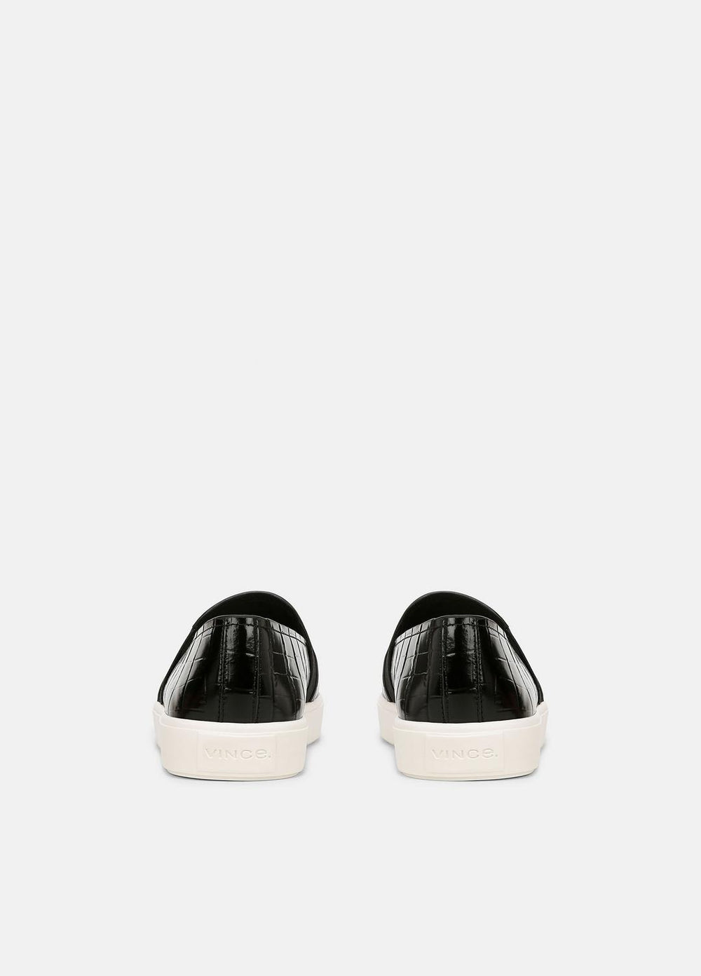 VINCE | Blair Croc-Embossed Leather Sneaker in Shoes - BLACK