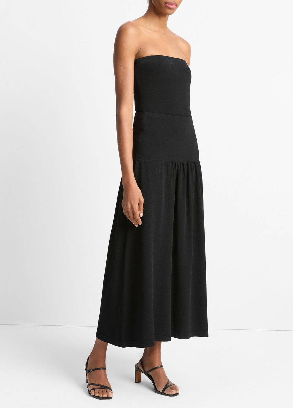 VINCE | Compact Drop-Waist Skirt in Dresses & Skirts - BLACK