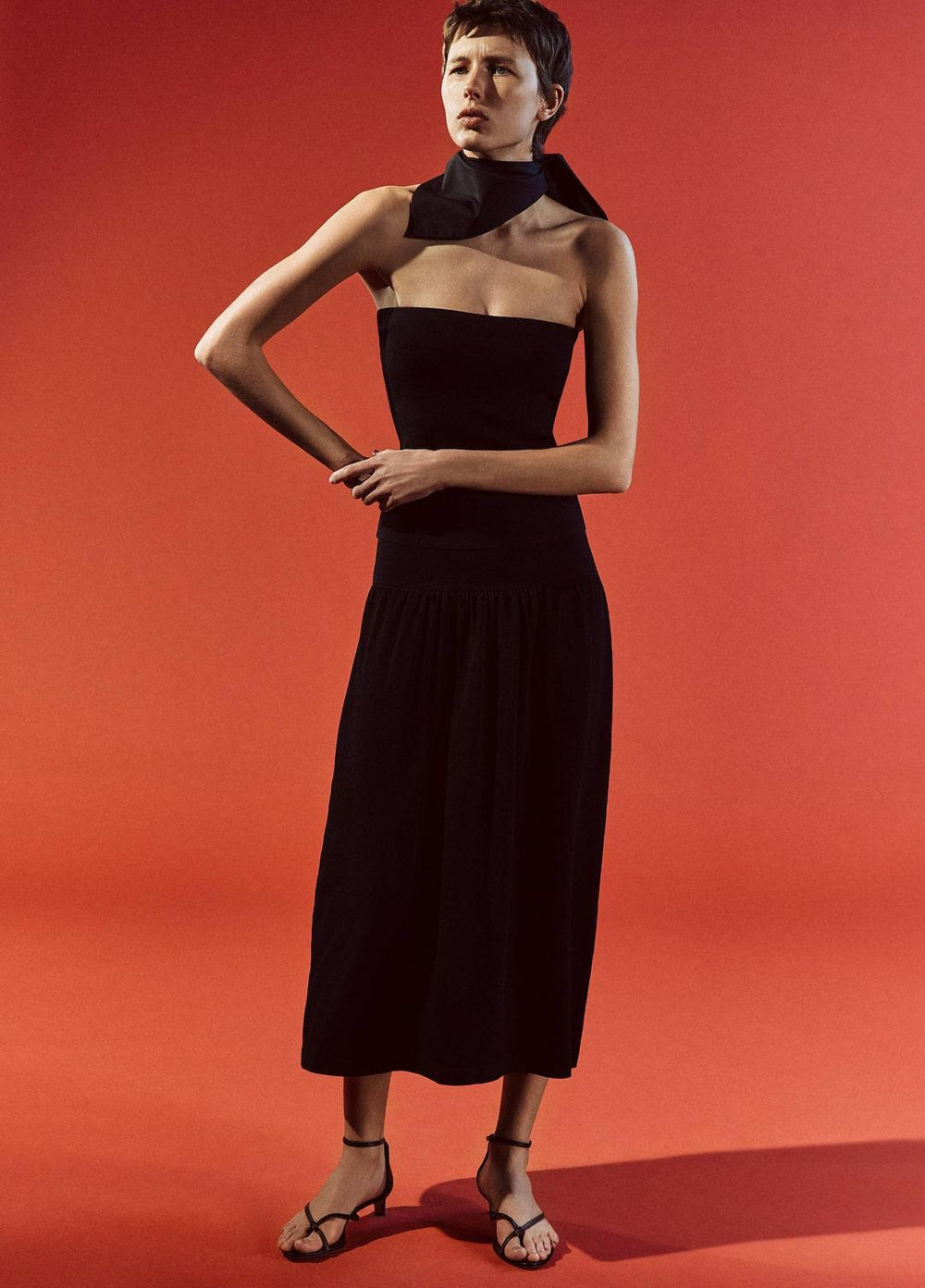 VINCE | Compact Drop-Waist Skirt in Dresses & Skirts - BLACK