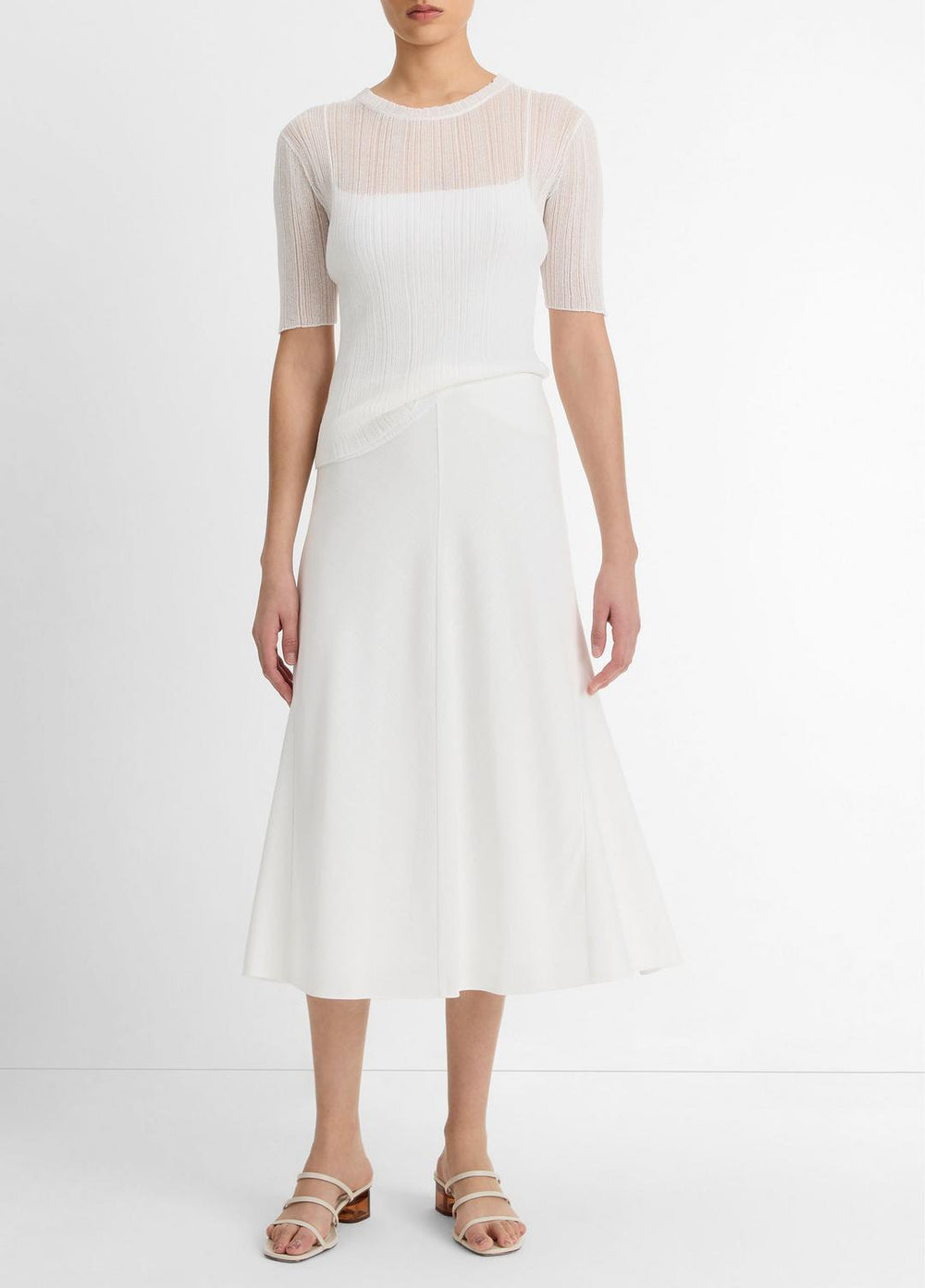 VINCE | Bias A-Line Skirt in Dresses & Skirts - OFF WHITE
