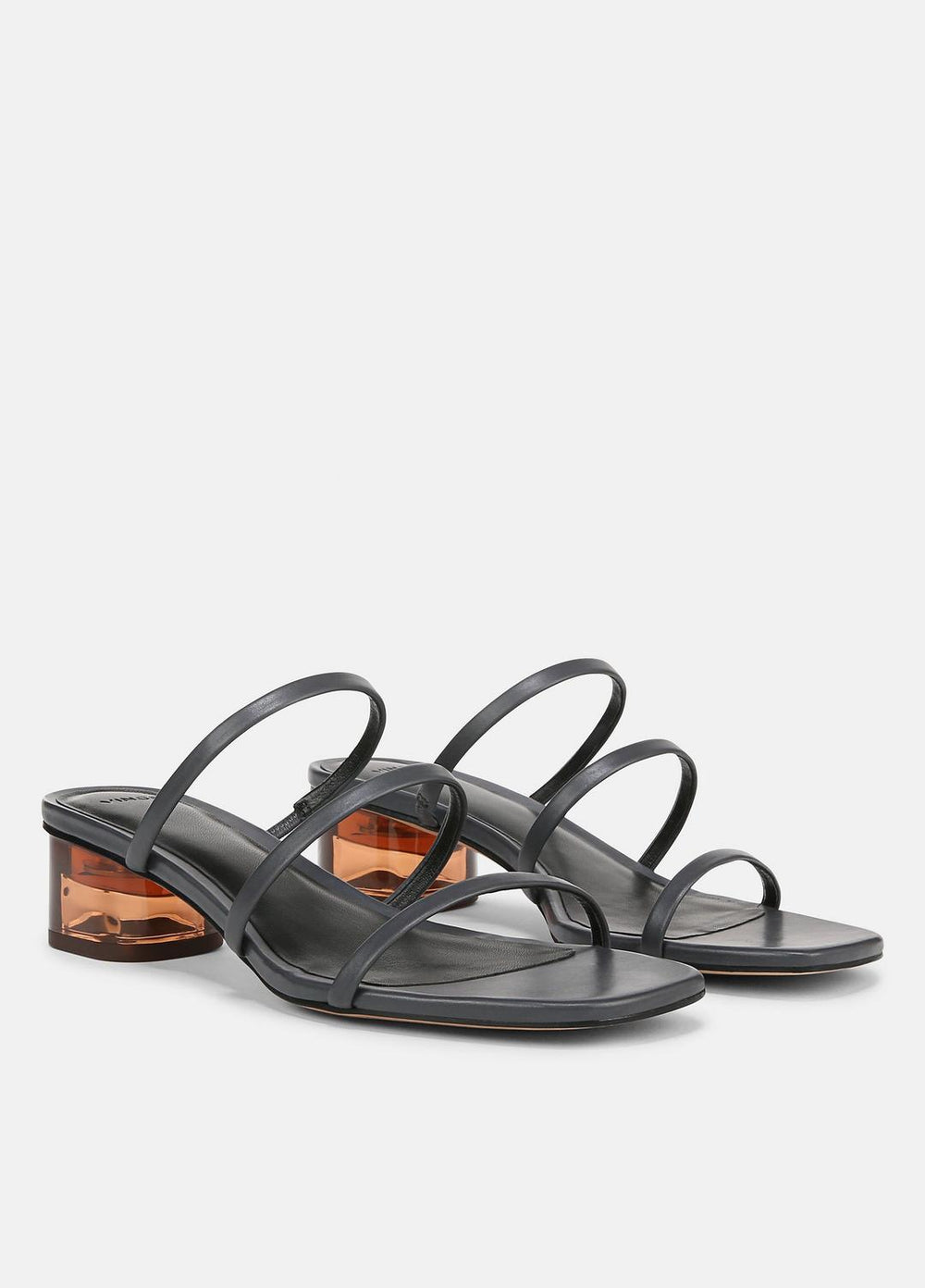 VINCE | Palm Springs Leather Heeled Sandal in Shoes - IRIS SLATE
