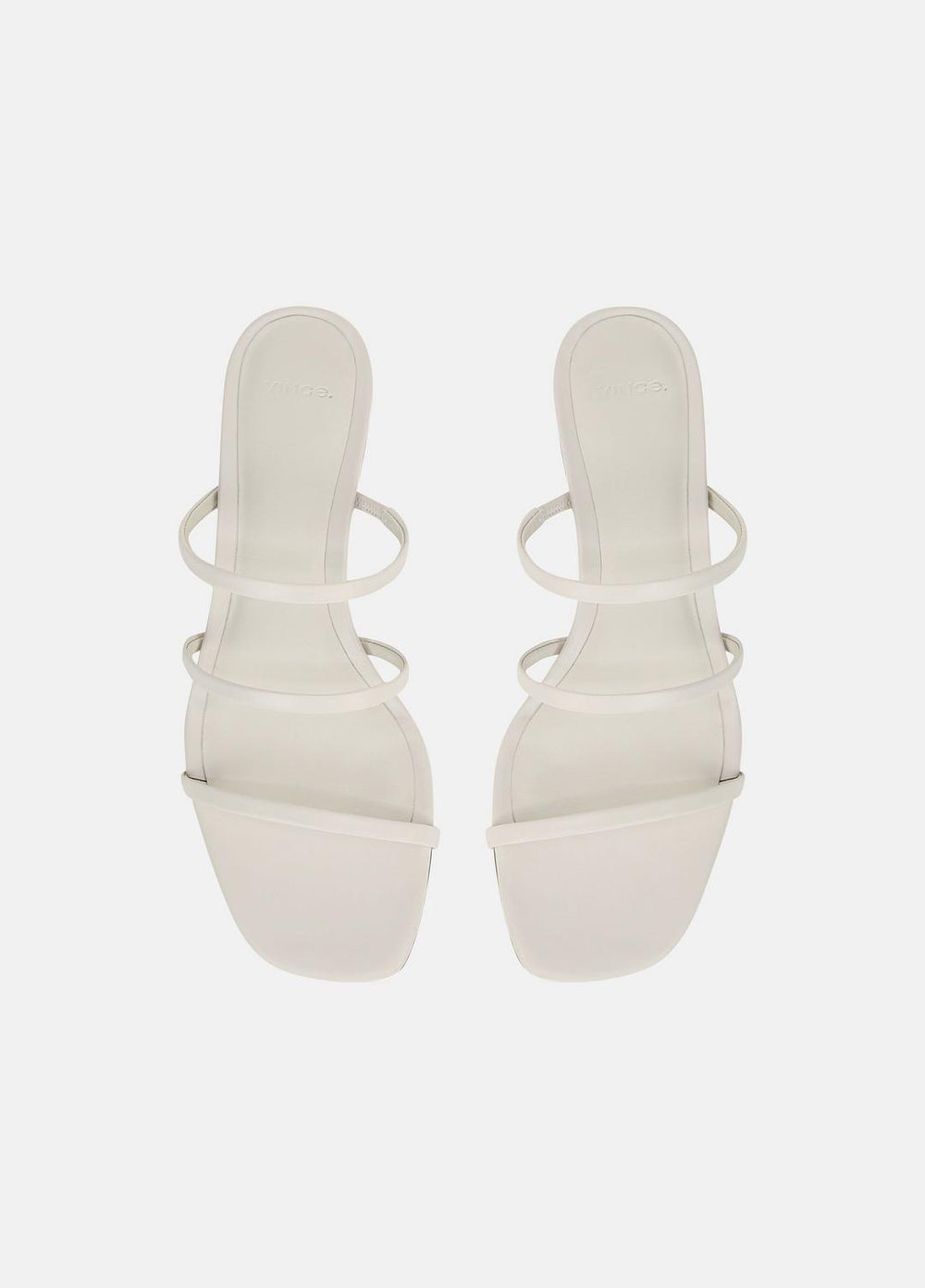 VINCE | Palm Springs Leather Heeled Sandal in Shoes - WHITE STONE