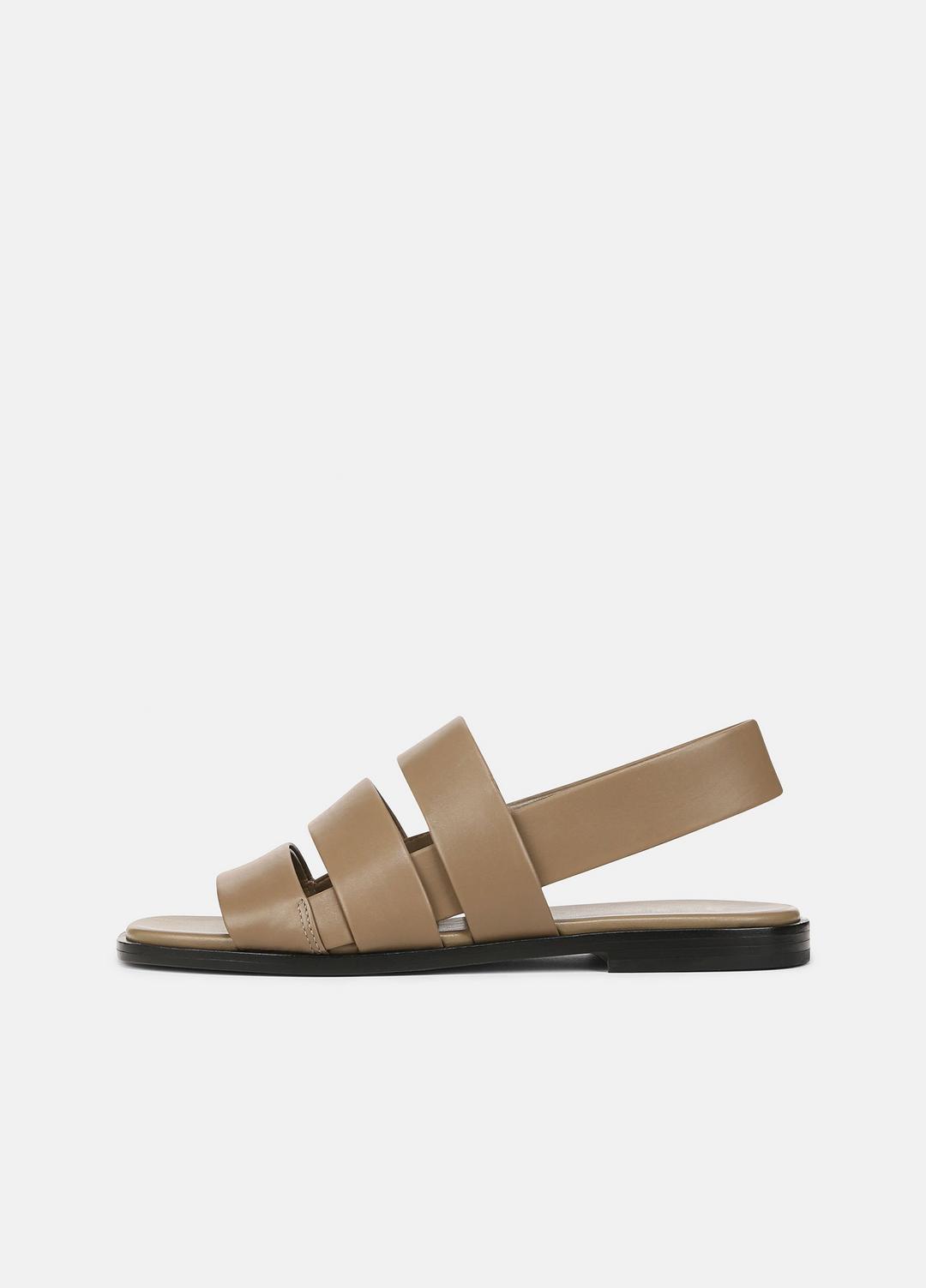 VINCE | Mazie Leather Slingback Sandal in Shoes - SAND SHELL