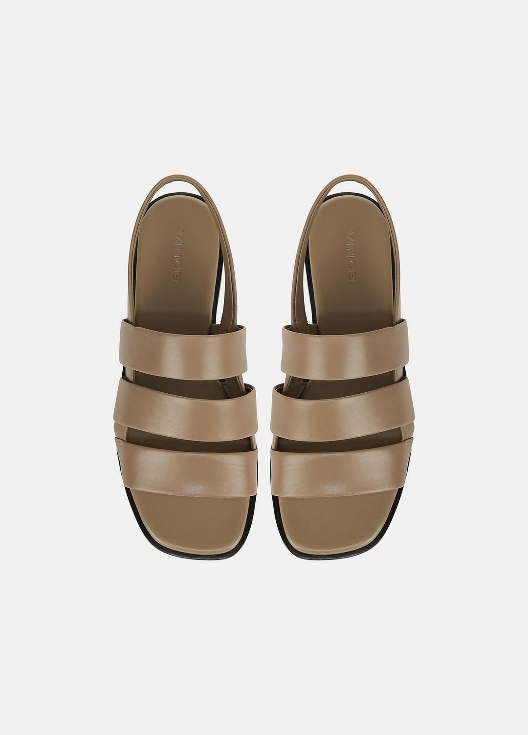 VINCE | Mazie Leather Slingback Sandal in Shoes - SAND SHELL