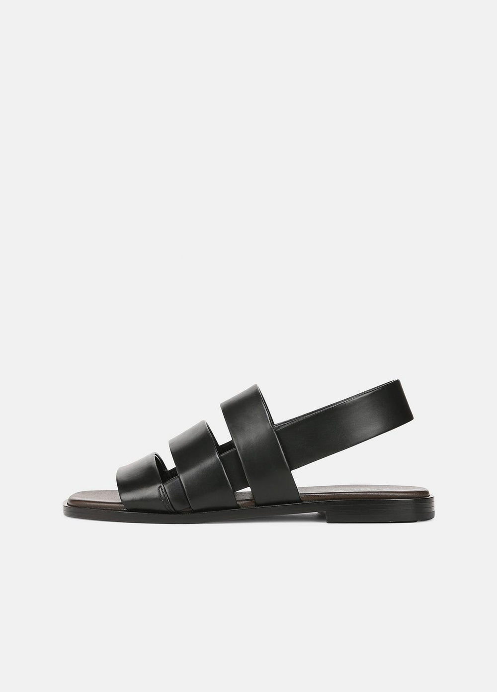 VINCE | Mazie Leather Slingback Sandal in Shoes - BLACK