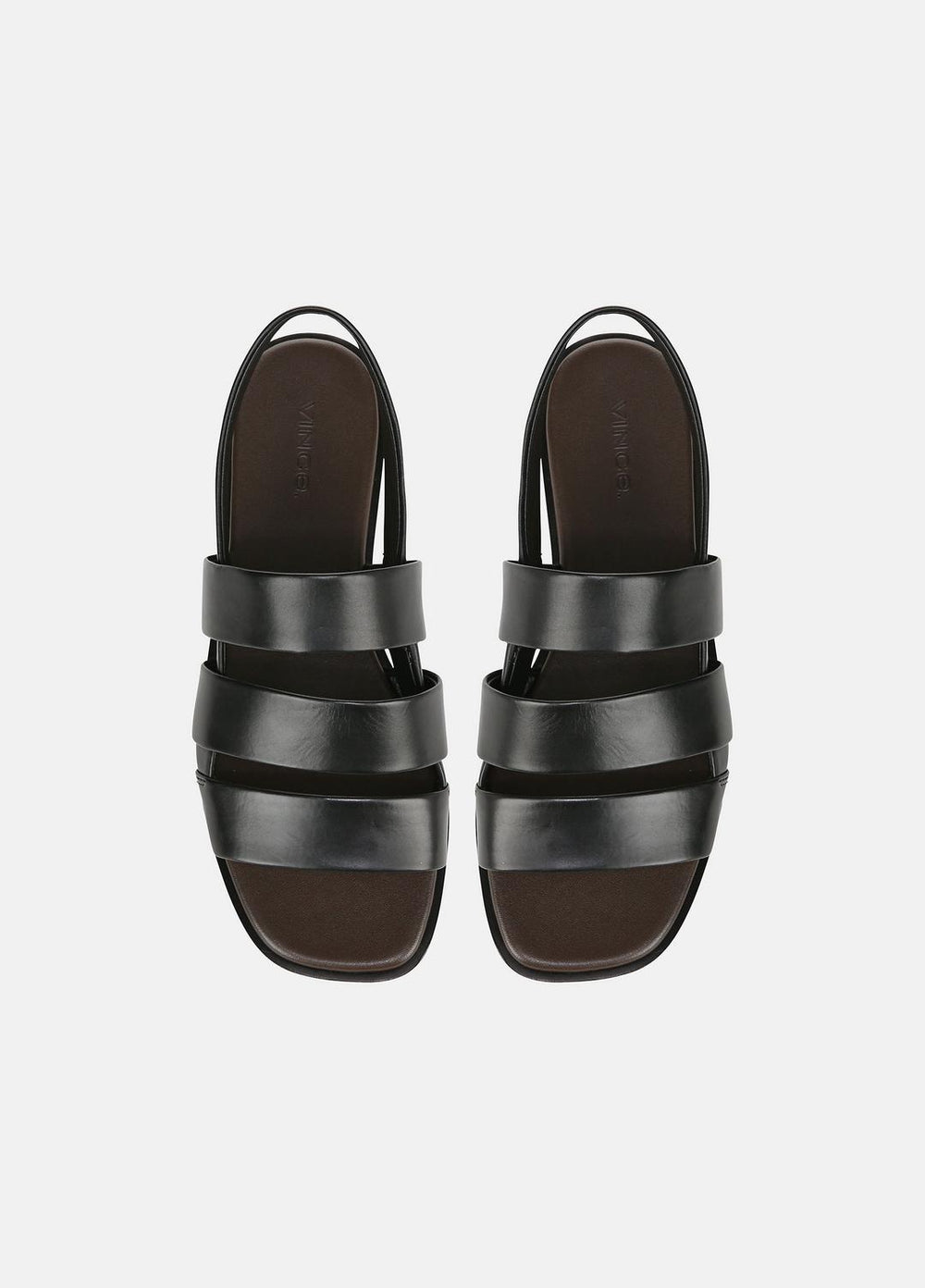VINCE | Mazie Leather Slingback Sandal in Shoes - BLACK