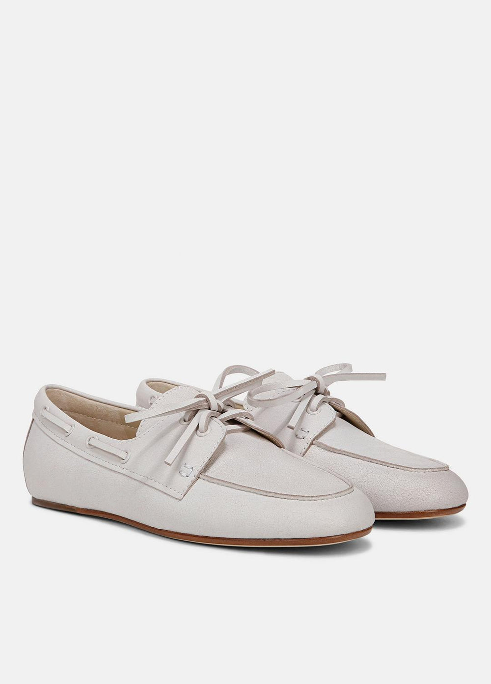 VINCE | Marin Leather Lace-Up Loafer in Shoes - WHITE/SABBIA