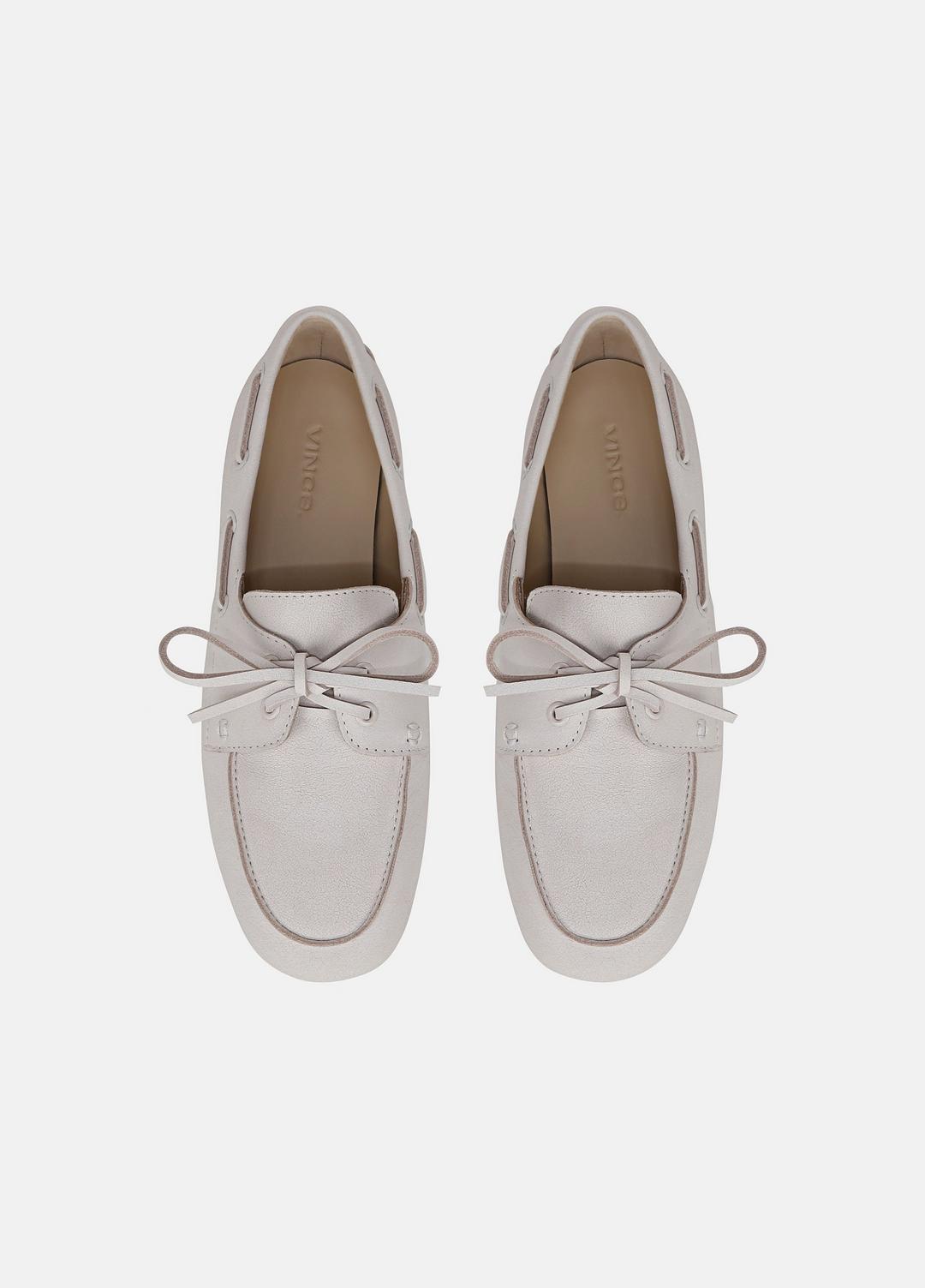 VINCE | Marin Leather Lace-Up Loafer in Shoes - WHITE/SABBIA