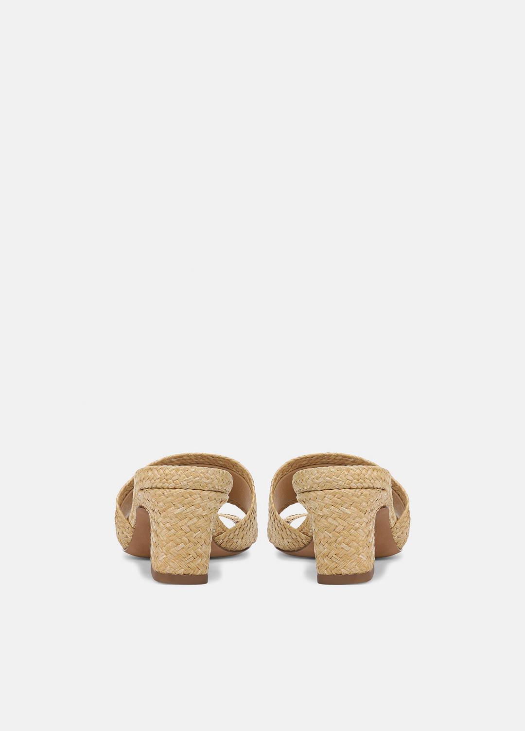 VINCE | Ariana Raffia Heeled Sandal in Shoes - TOASTED WHEAT