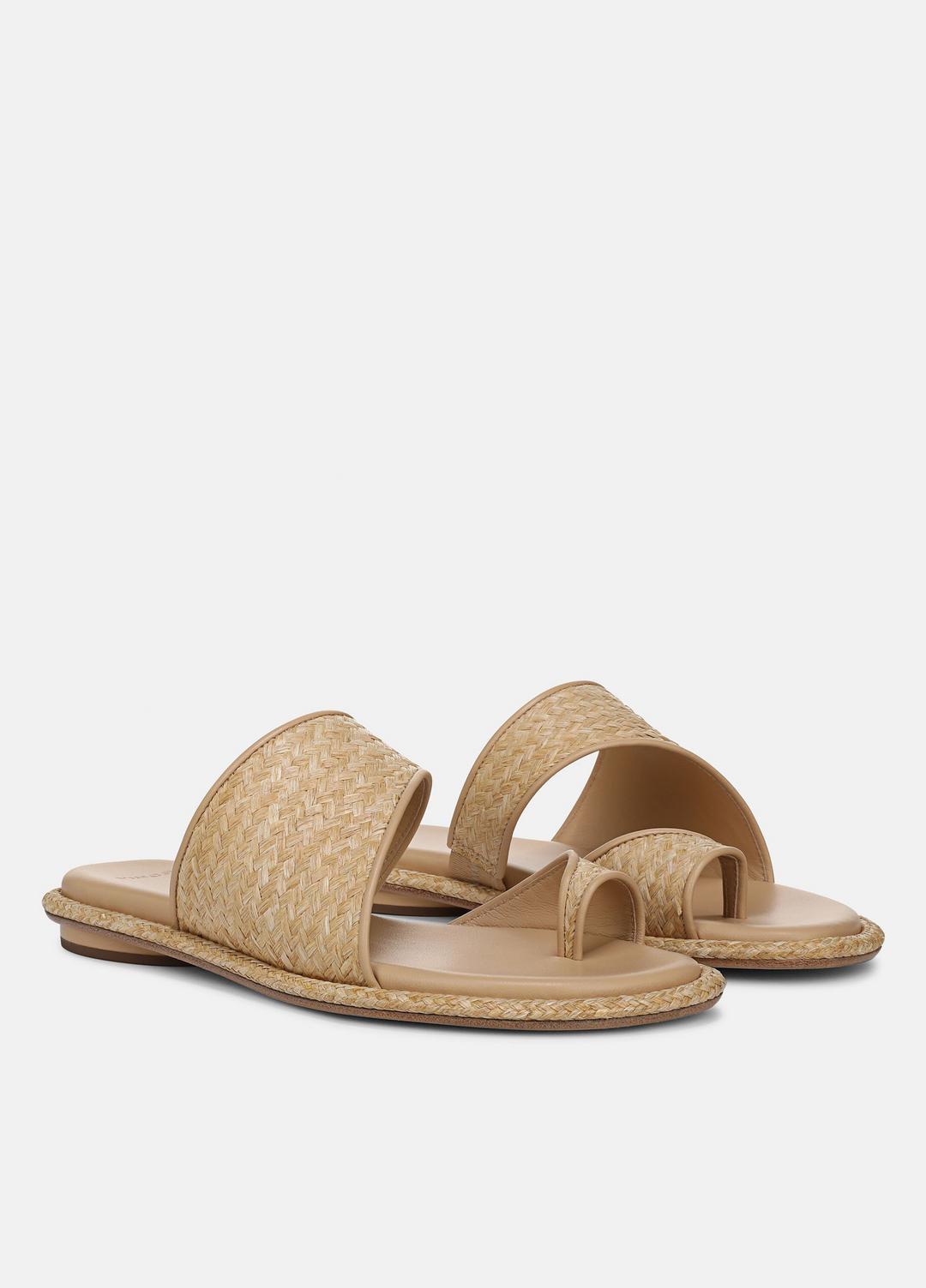 VINCE | Lukas Raffia Sandal in Shoes - TOASTED WHEAT