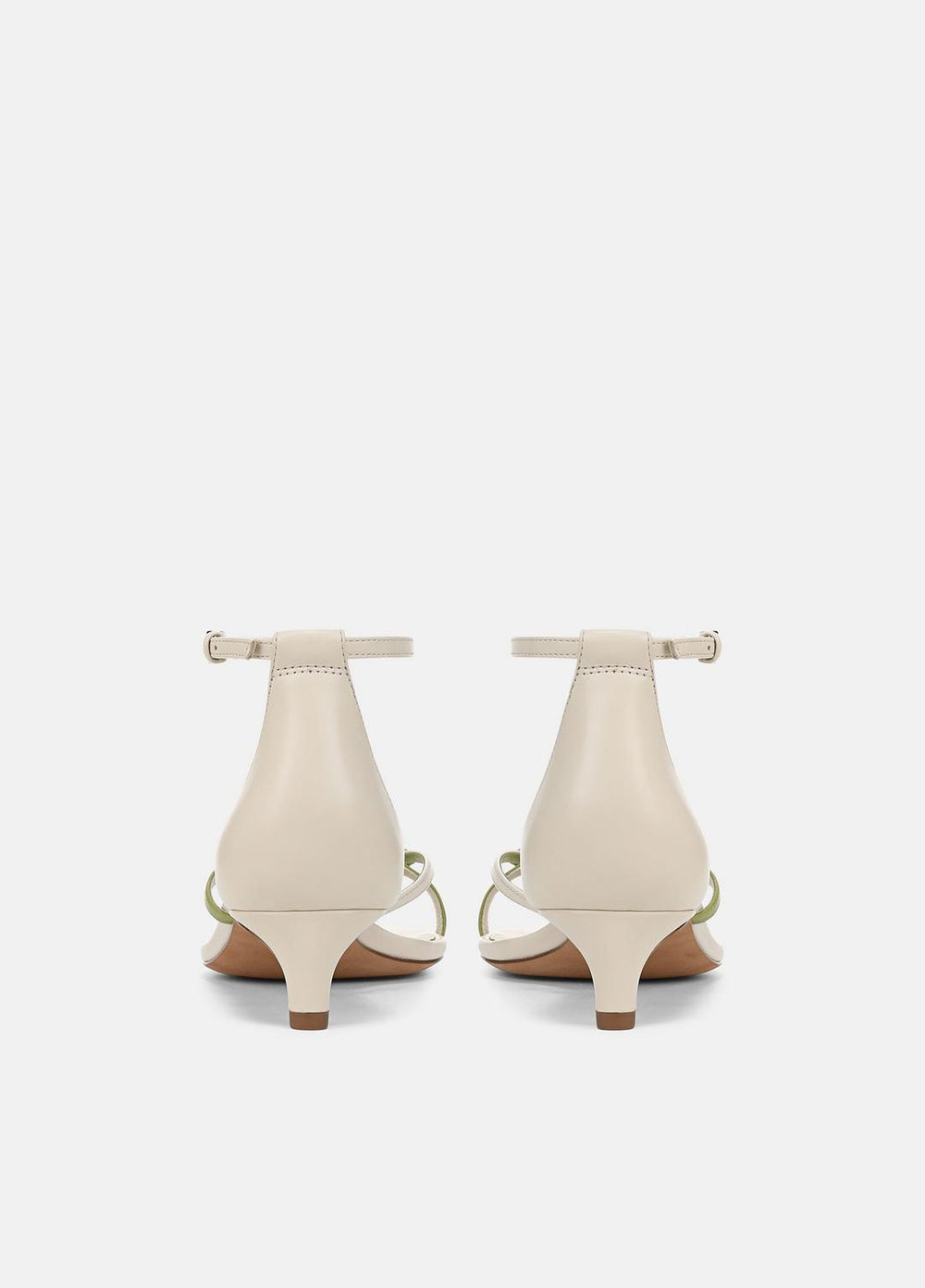 VINCE | Siri Leather Heeled Sandal in Shoes - FLAX/HERBARIA
