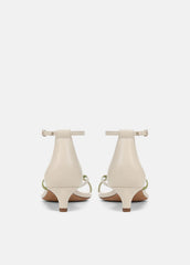VINCE | Siri Leather Heeled Sandal in Shoes - FLAX/HERBARIA