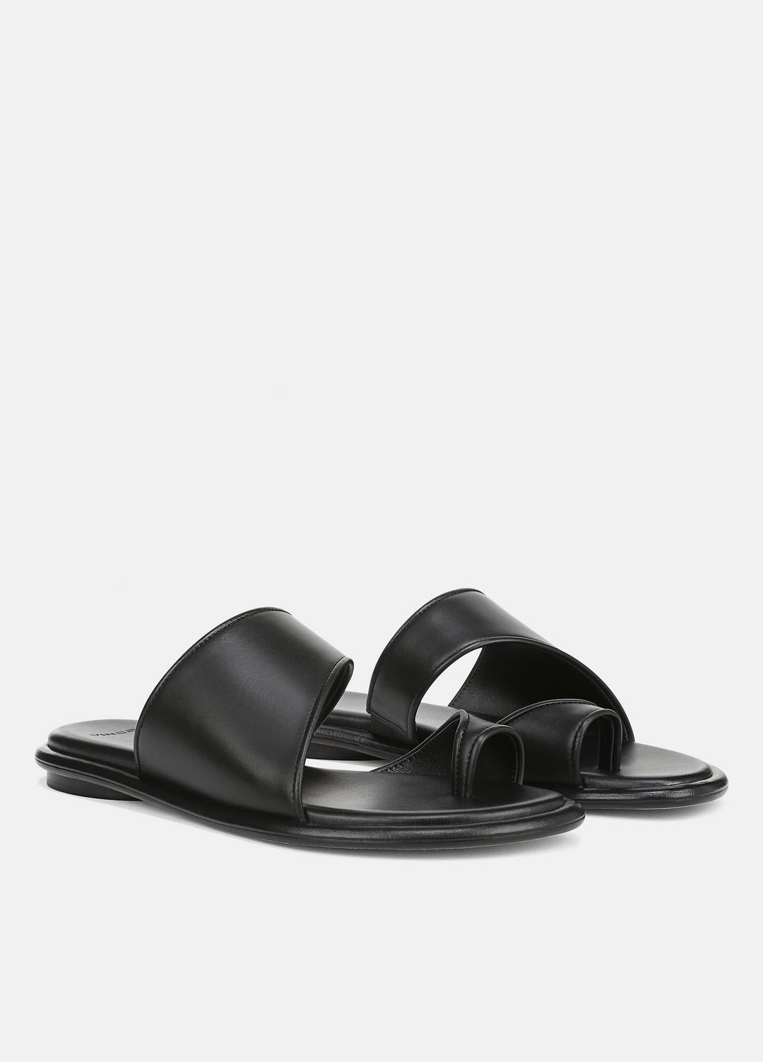 VINCE | Lukas Leather Sandal in Shoes - BLACK