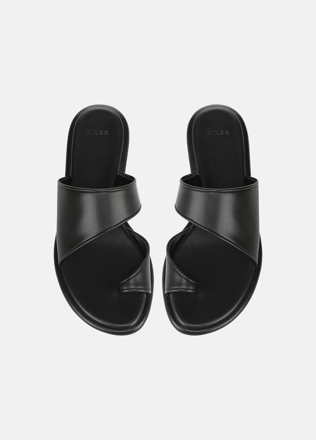 VINCE | Lukas Leather Sandal in Shoes - BLACK