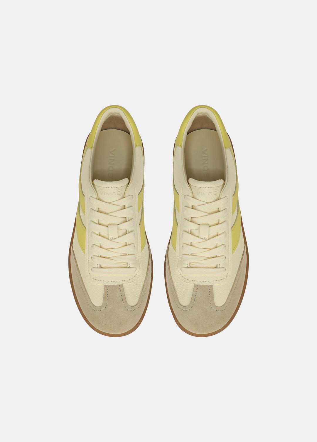 VINCE | Oasis Leather & Suede Sneaker in Shoes - SAND DUST/STRAW SEED/CHAMOMILE