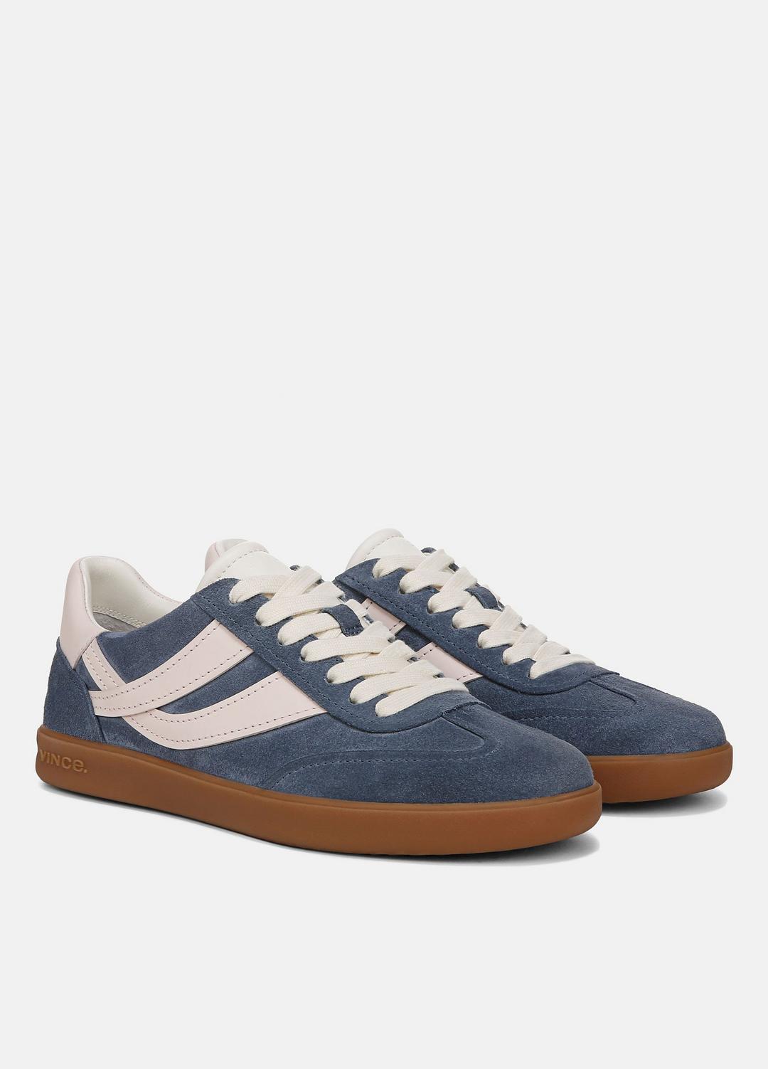 VINCE | Oasis Suede & Leather Sneaker in Shoes - HUNTINGTON BLUE/POWDER PINK