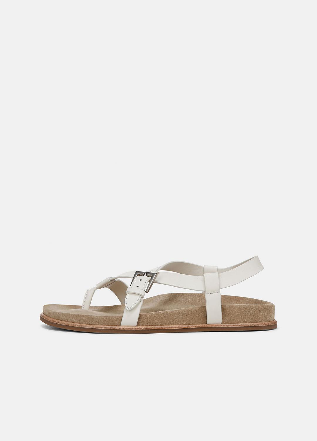 VINCE | Franca Leather Sandal in Shoes - MILK