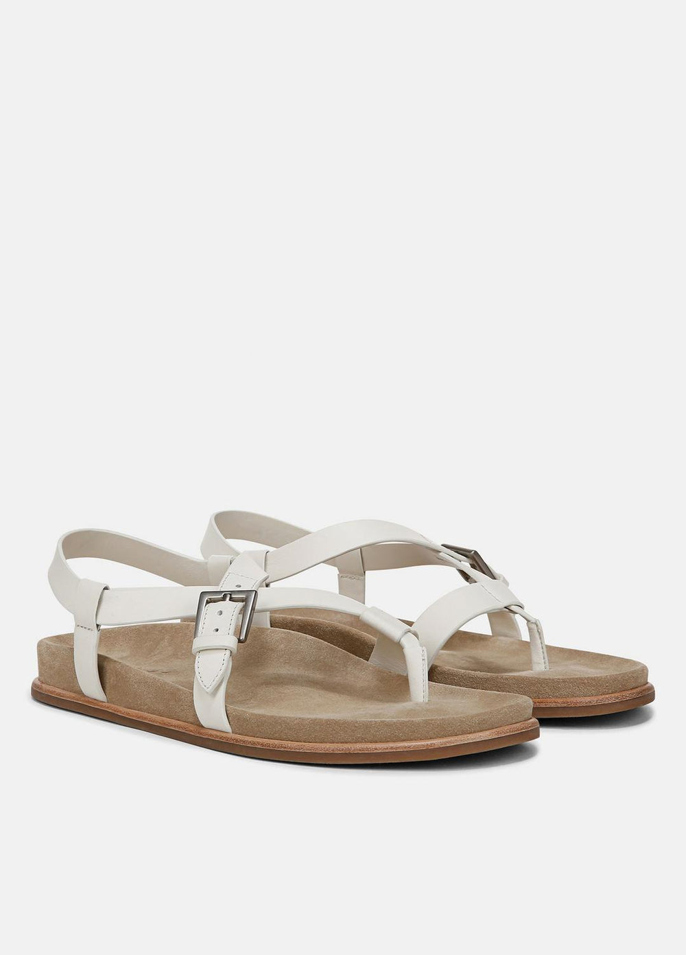 VINCE | Franca Leather Sandal in Shoes - MILK