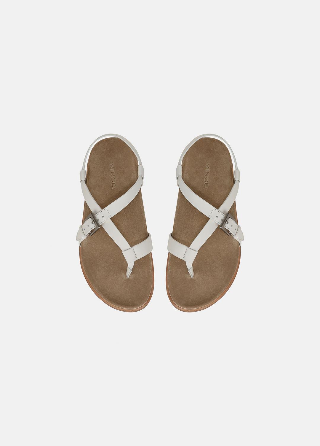 VINCE | Franca Leather Sandal in Shoes - MILK