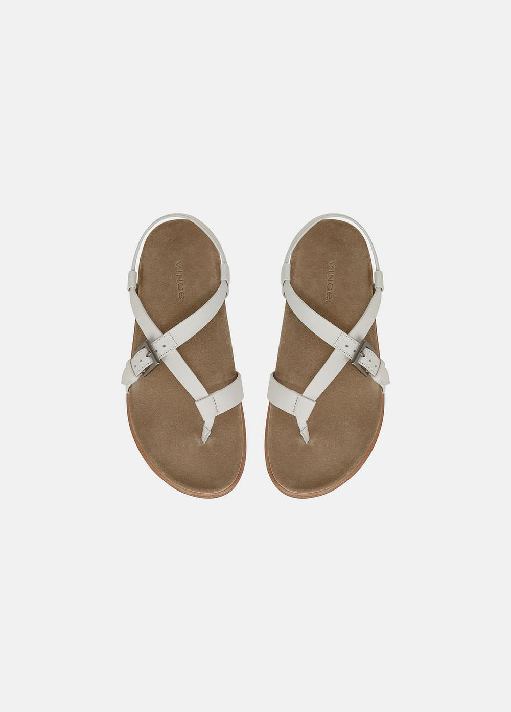VINCE | Franca Leather Sandal in Shoes - MILK