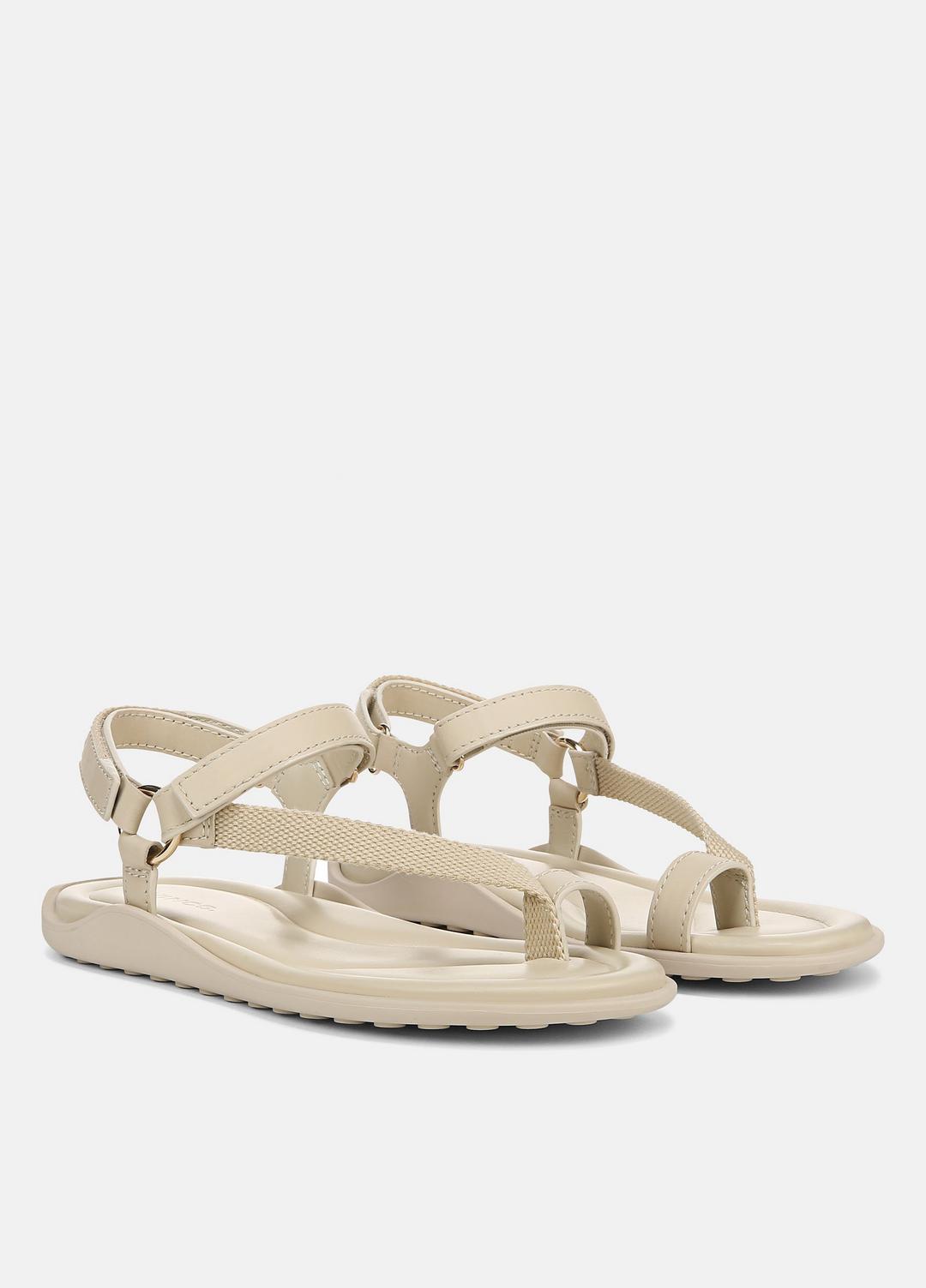VINCE | Summer Leather & Canvas Sandal in Shoes - MOONLIGHT