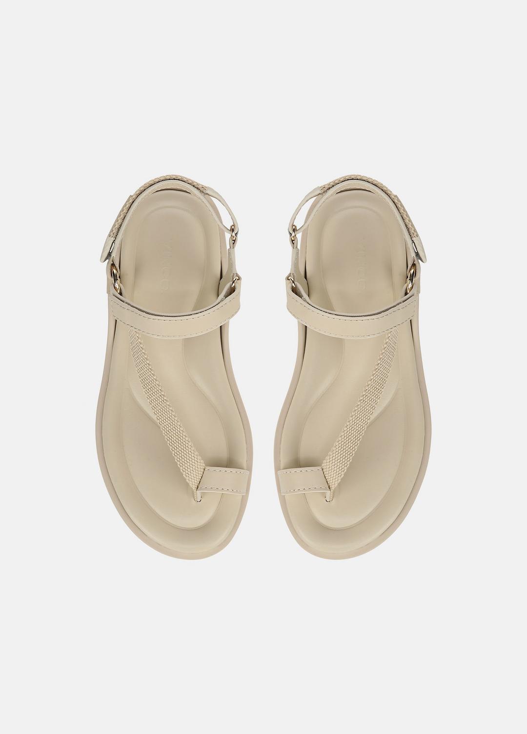 VINCE | Summer Leather & Canvas Sandal in Shoes - MOONLIGHT