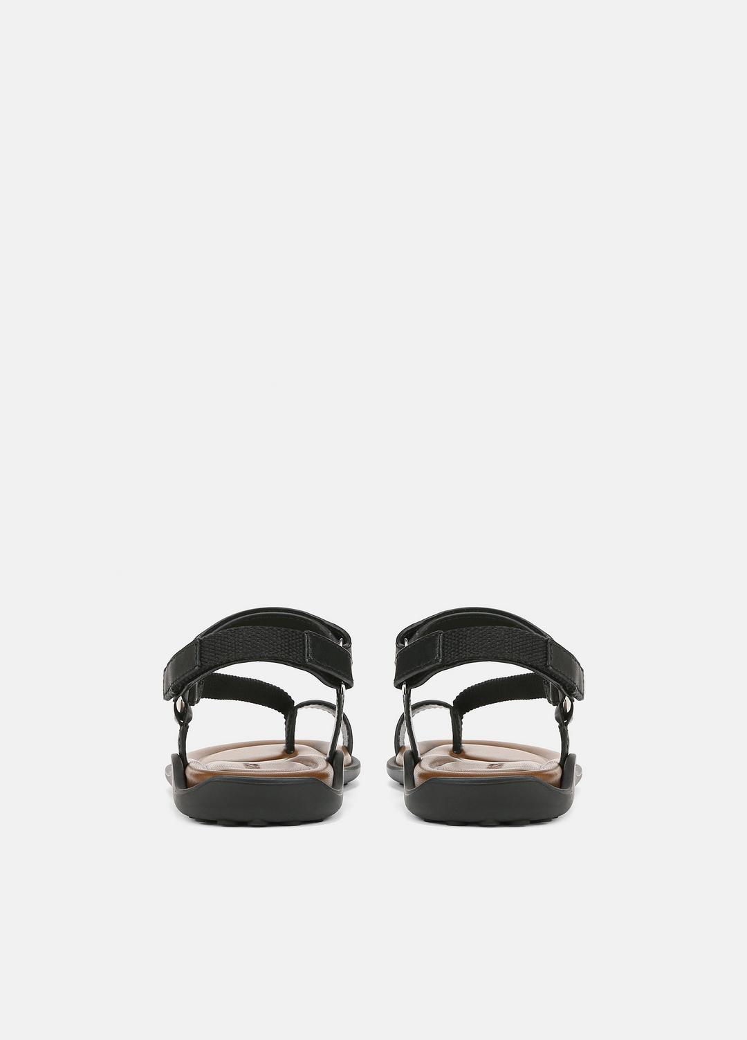 VINCE | Summer Leather & Canvas Sandal in Shoes - BLACK