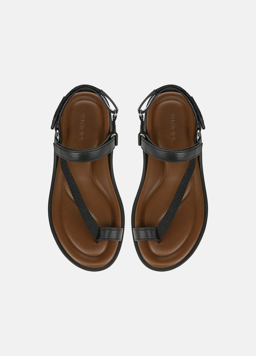 VINCE | Summer Leather & Canvas Sandal in Shoes - BLACK