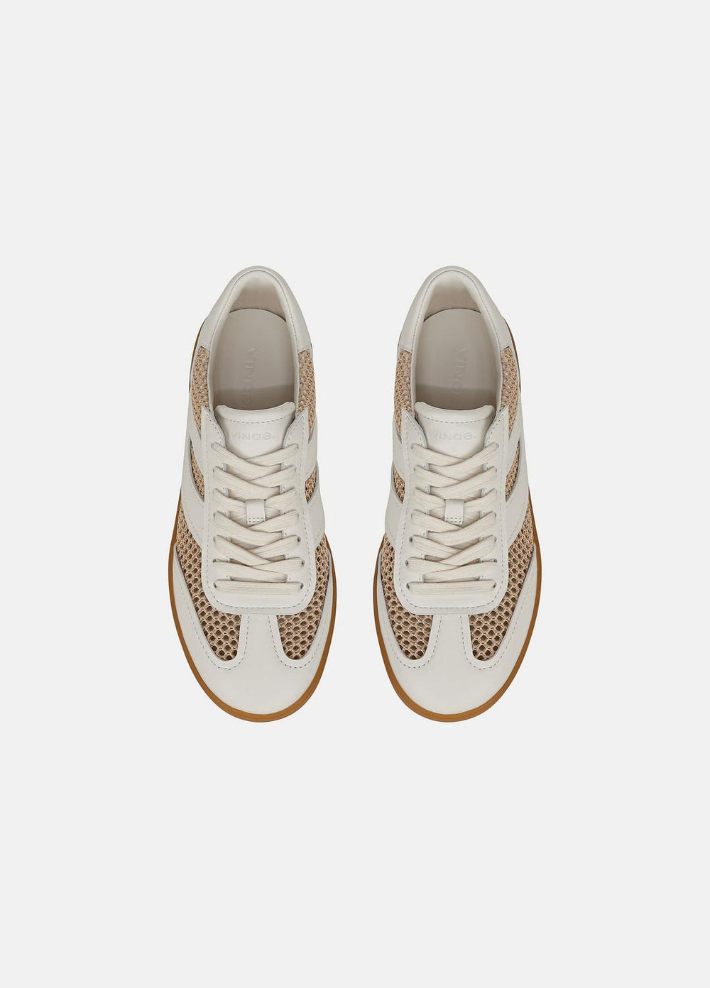 VINCE | Oasis Netting & Leather Sneaker in Shoes - MILK/MACADEMIA