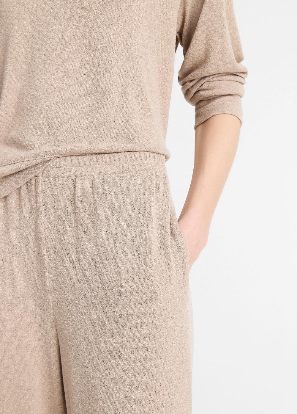 VINCE | Textured Knit Lounge Pant in Pants & Shorts - SMOKEY QUARTZ