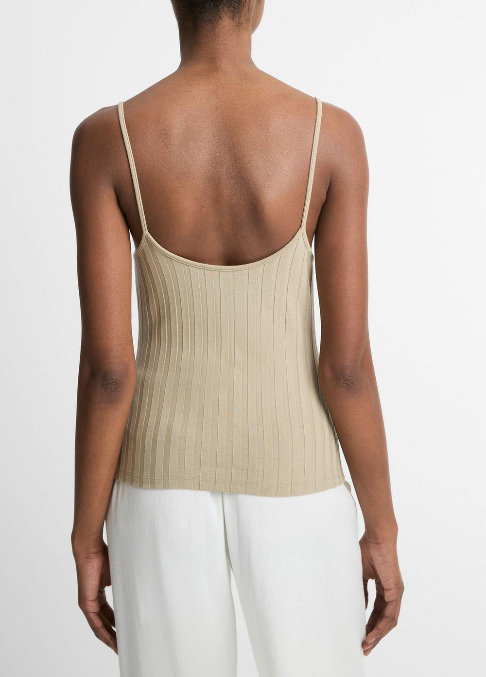 VINCE | Ribbed V-Neck Camisole in Shirts & Tees - MOJAVE