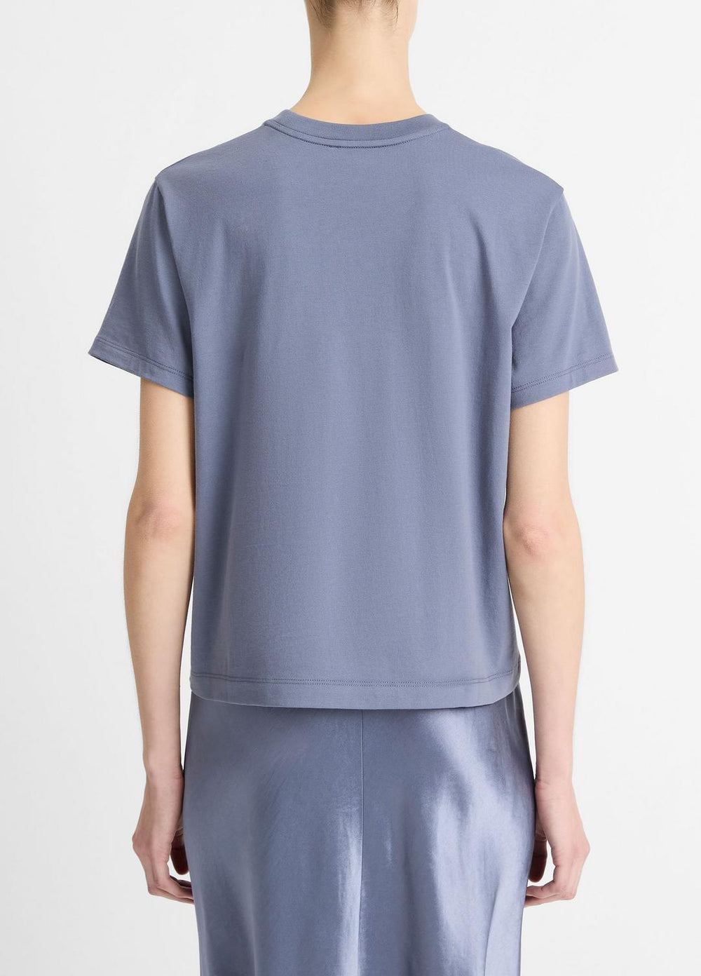 VINCE | Pima Cotton Crew Neck T-Shirt in Shirts & Tees - MAUVE THISTLE
