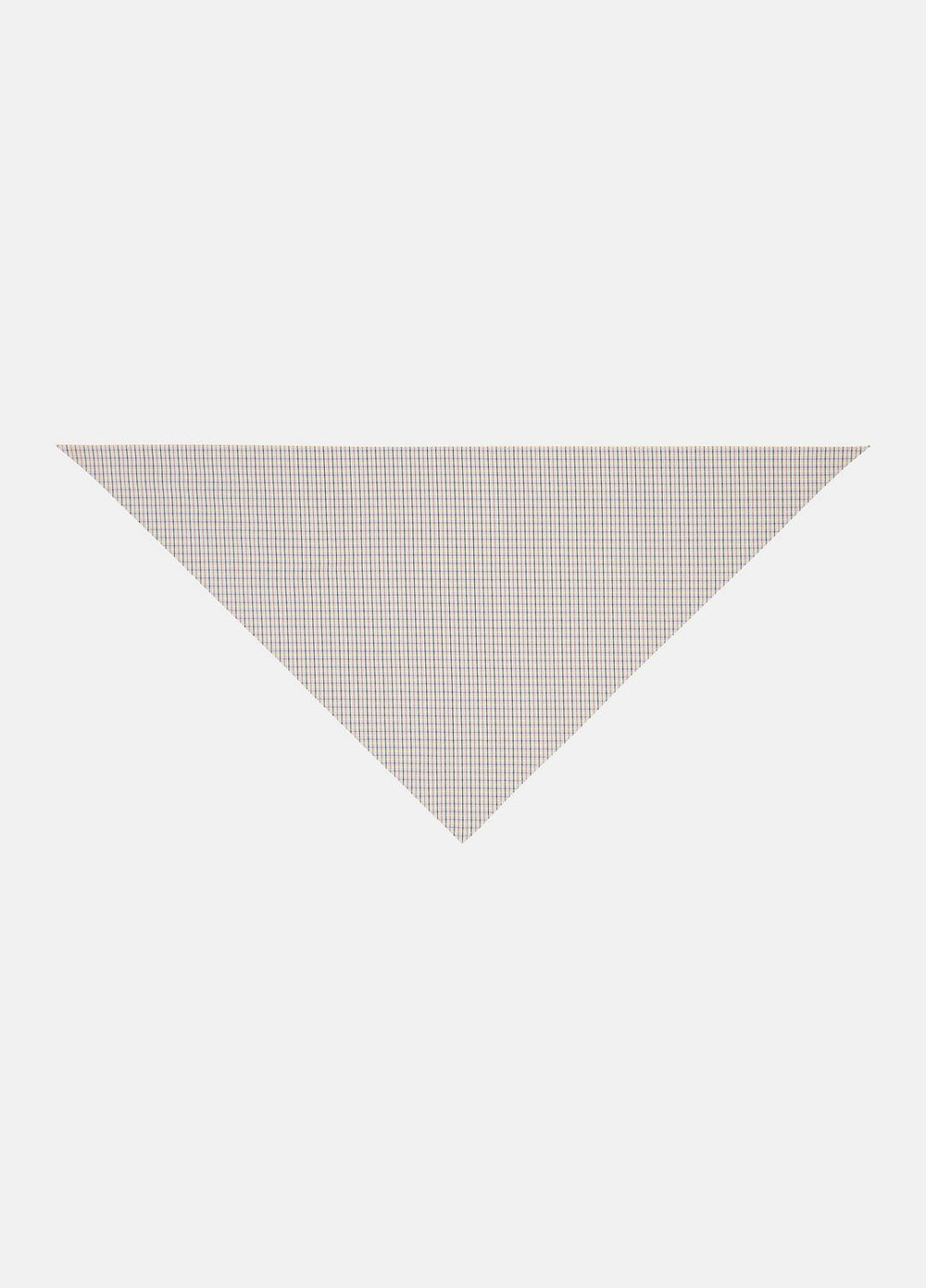 VINCE | Gardener's Check Cotton Headkerchief in Accessories - STONE/TAN