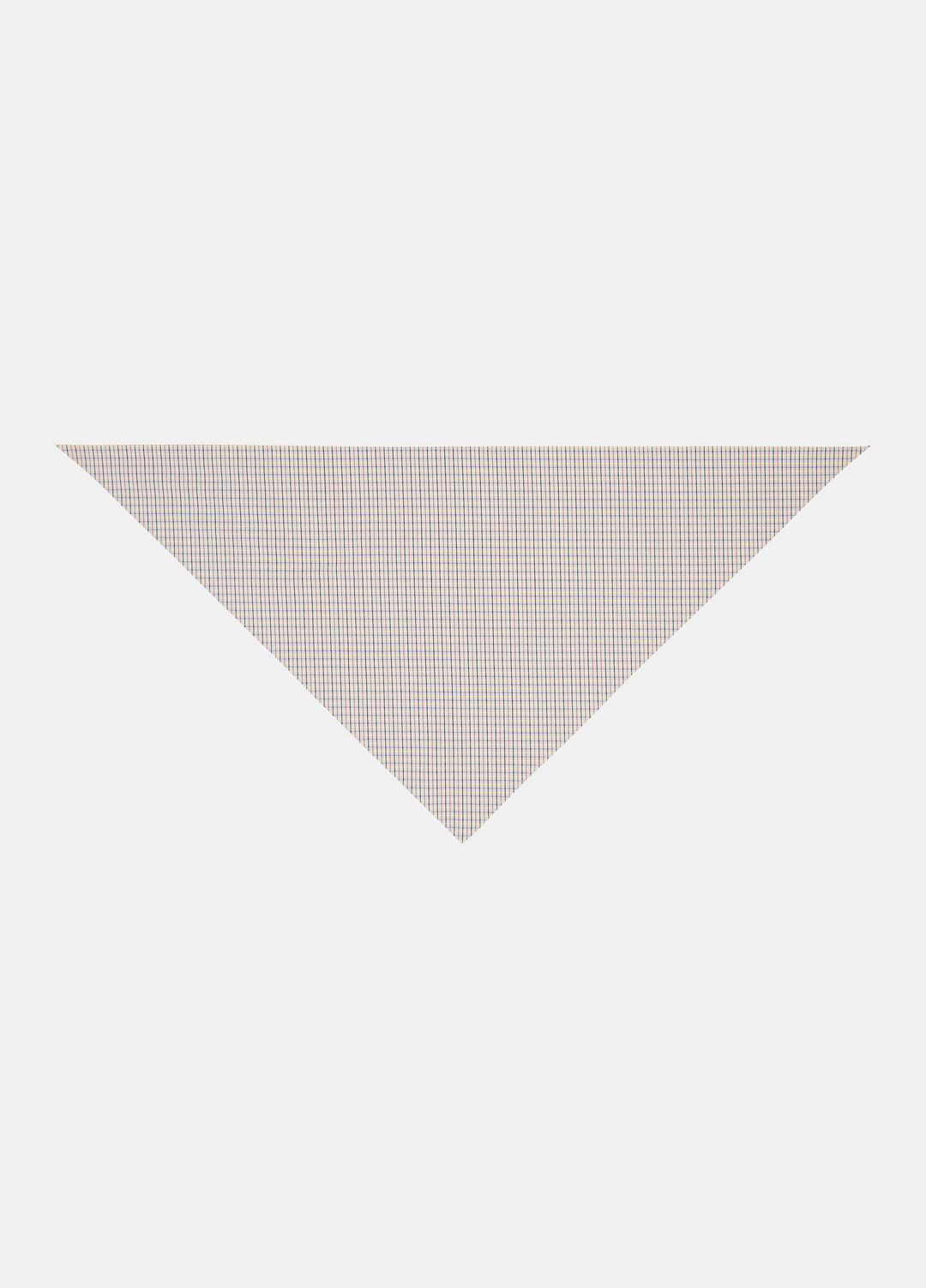 VINCE | Gardener's Check Cotton Headkerchief in Accessories - STONE/TAN