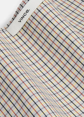 VINCE | Gardener's Check Cotton Headkerchief in Accessories - STONE/TAN