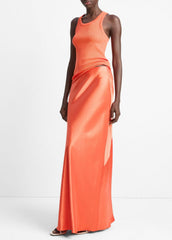 VINCE | Satin Maxi Skirt in Dresses & Skirts - BURNT ORCHID