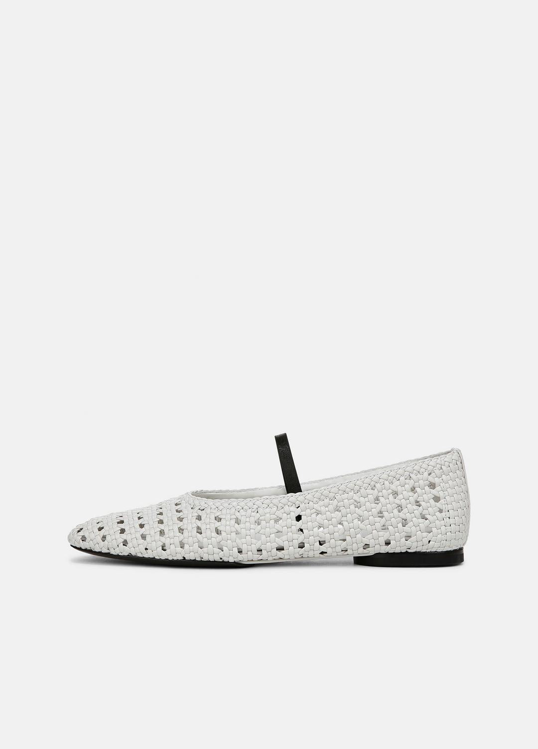 VINCE | Vivian Leather Mary Jane Flat in Shoes - WHITE