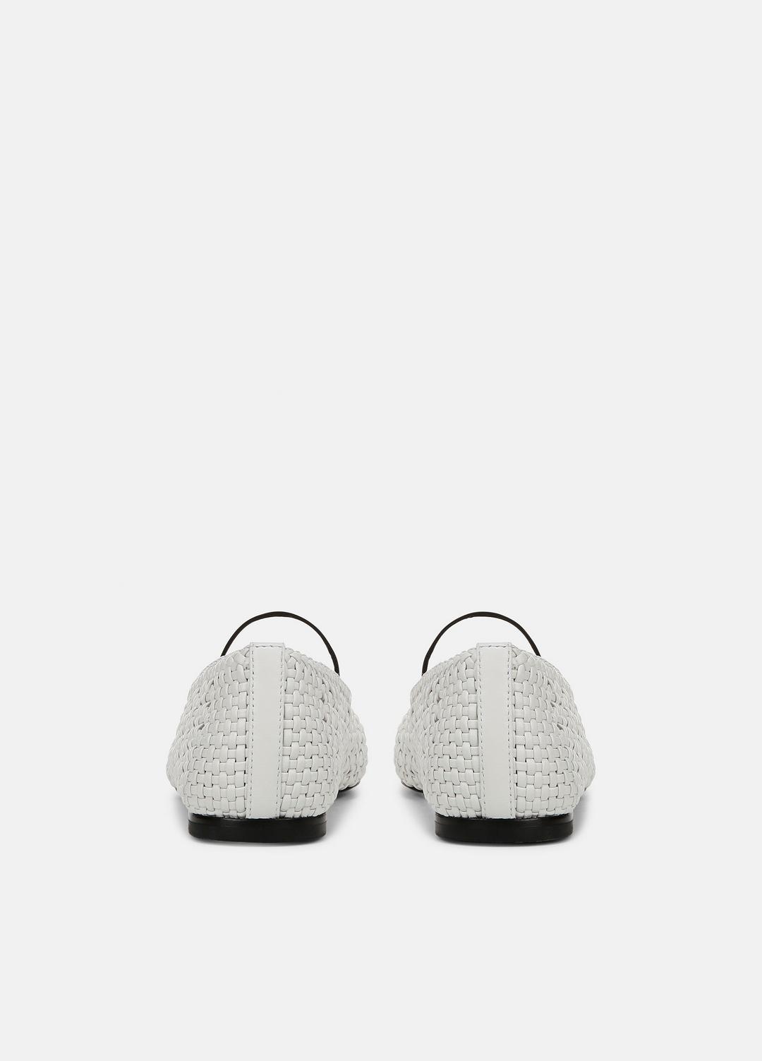 VINCE | Vivian Leather Mary Jane Flat in Shoes - WHITE