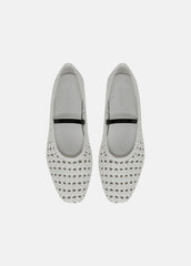 VINCE | Vivian Leather Mary Jane Flat in Shoes - WHITE