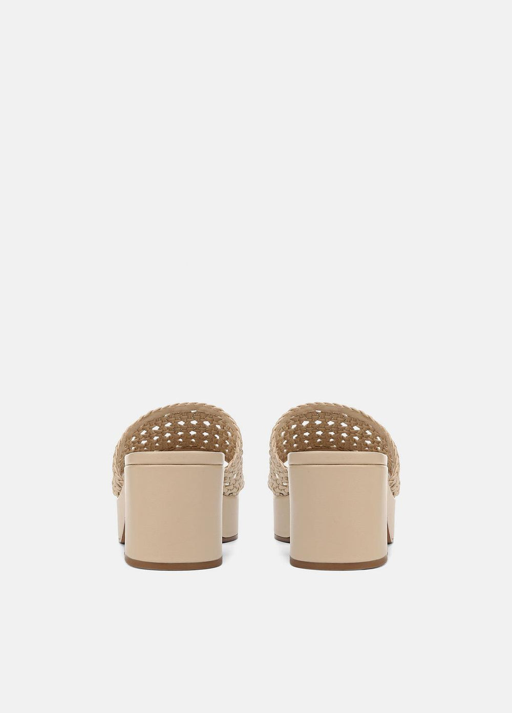 VINCE | Margo Woven Leather Platform Sandal in Shoes - BIRCH SAND