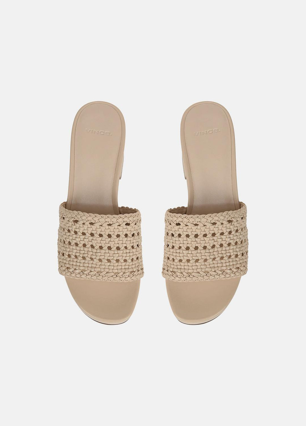 VINCE | Margo Woven Leather Platform Sandal in Shoes - BIRCH SAND